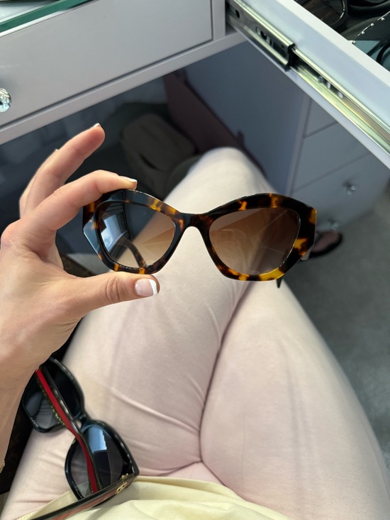 Prada Tortoiseshell Cat-Eye Sunglasses with Brown Gradient Lenses main image 9